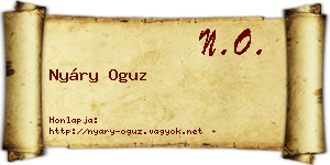 Nyáry Oguz névjegykártya